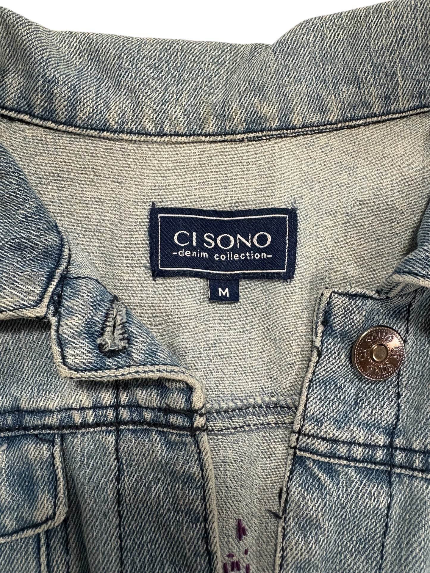 1/1 Portrait Denim Jacket by Little b (Size: M) - I AM REVEALED