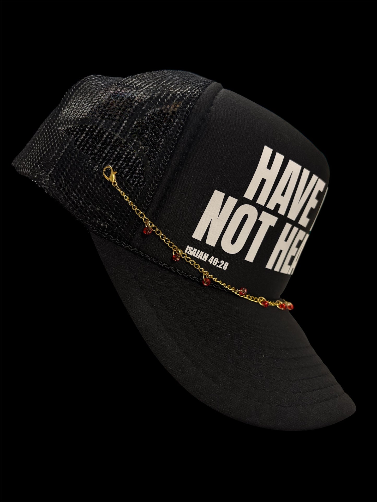 Gold & Red Hat Chain by The Kings Misfit Kid - I AM REVEALED