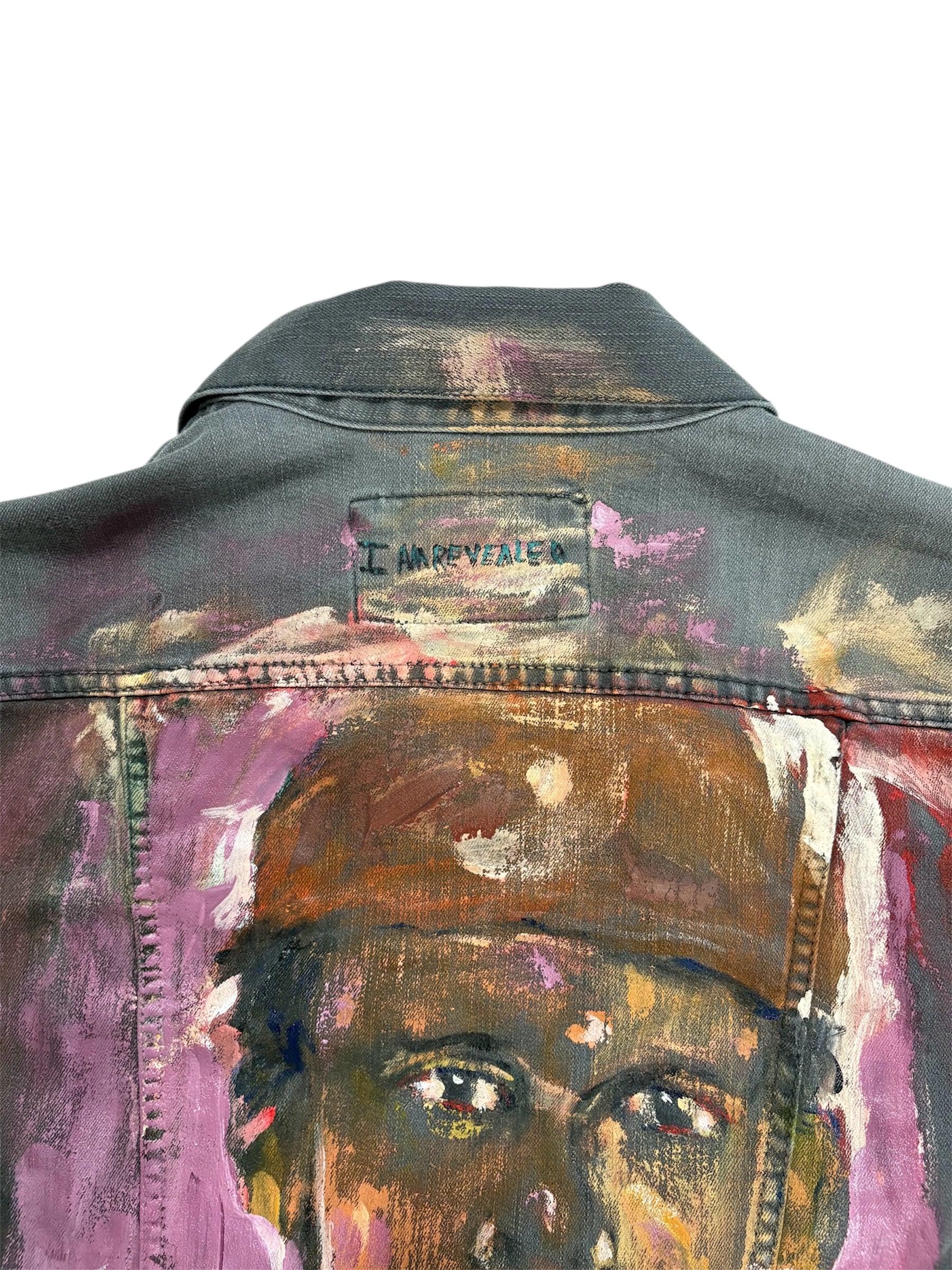Portrait Denim Jacket by Little b (Size: M) - I AM REVEALED