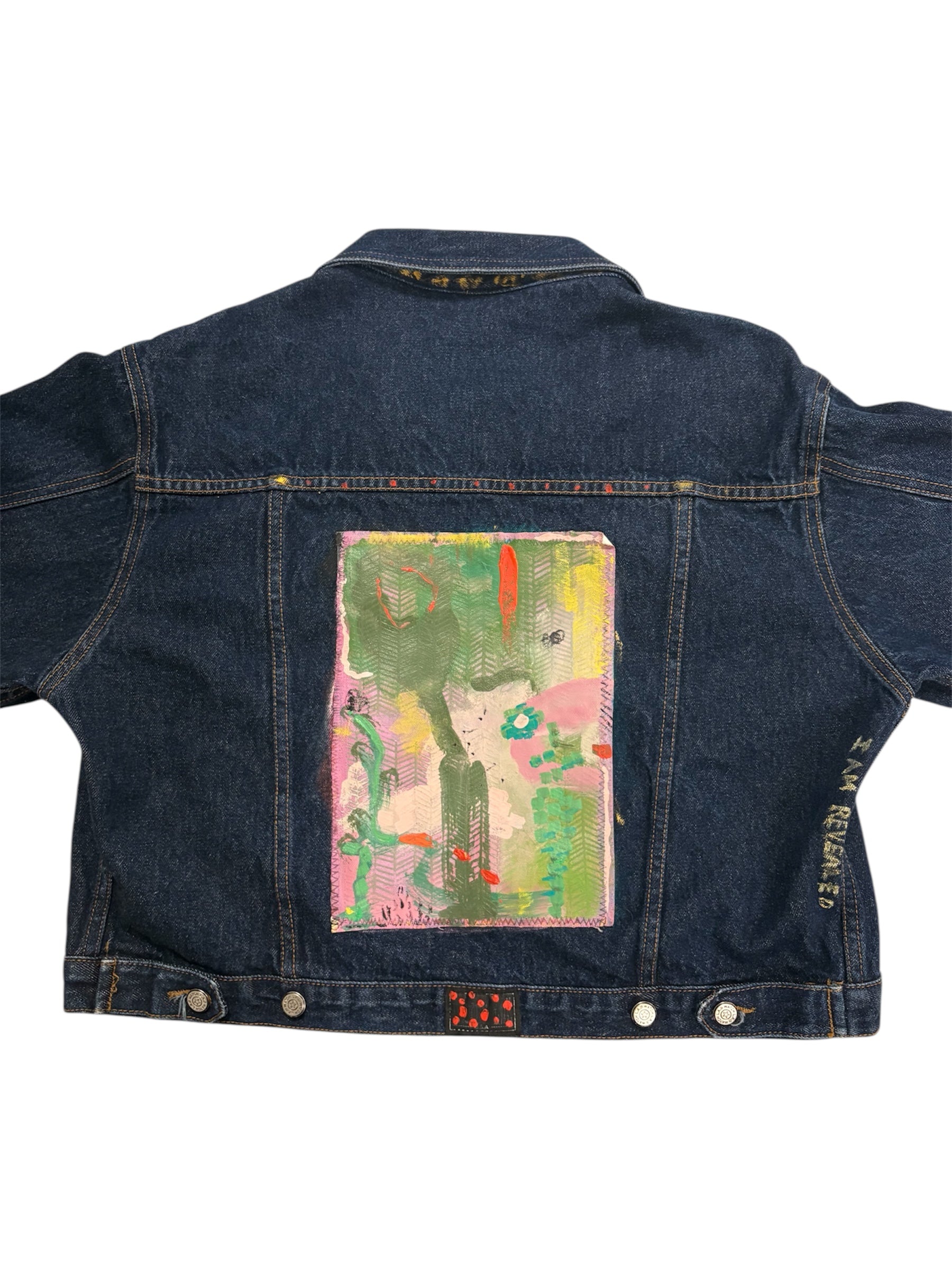 Abstract Denim Jacket by Little b (Size: Cropped M) - I AM REVEALED