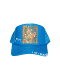 'Made In His Image' Hand-Painted & Embroidered Portrait on a Blue Strap-back Trucker by Makenna Morales • Unisex