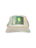 'Be A Light' Hand-Painted & Stitched Abstract Art on Strap-back Trucker by Makenna M. • Unisex