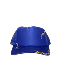 Hand-Embroidered Lightning on Purple Strap-back Trucker by JBM • Unisex