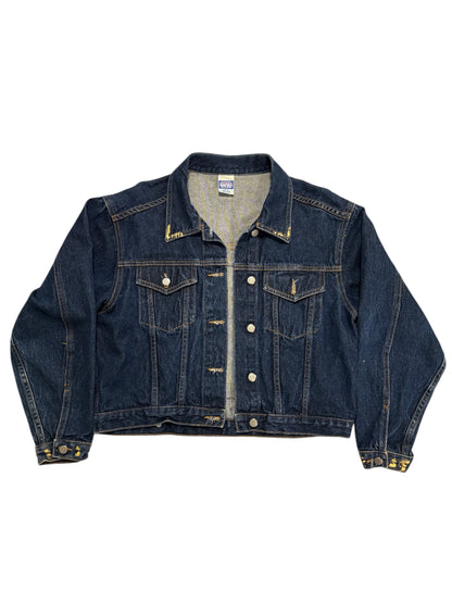 Abstract Denim Jacket by Little b (Size: Cropped M) - I AM REVEALED