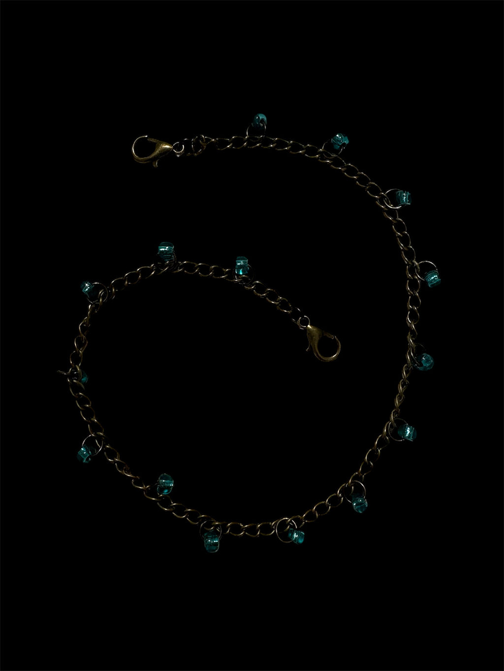 Bronze & Blue Hat Chain by The Kings Misfit Kid - I AM REVEALED