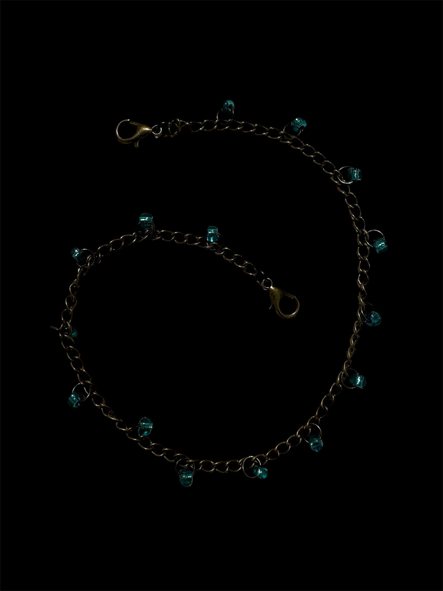 Bronze & Blue Hat Chain by The Kings Misfit Kid - I AM REVEALED