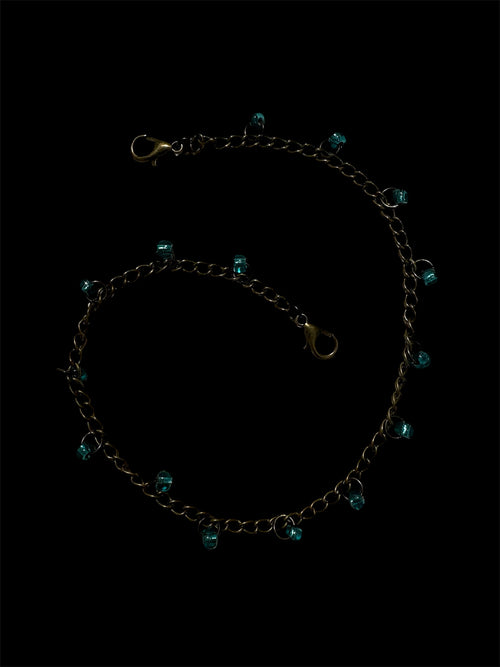 Bronze & Blue Hat Chain by The Kings Misfit Kid - I AM REVEALED