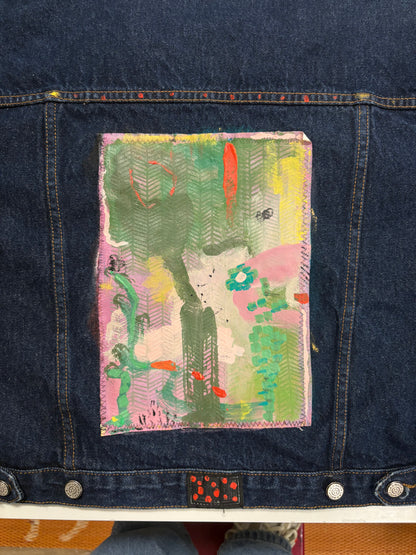 Abstract Denim Jacket by Little b (Size: Cropped M) - I AM REVEALED