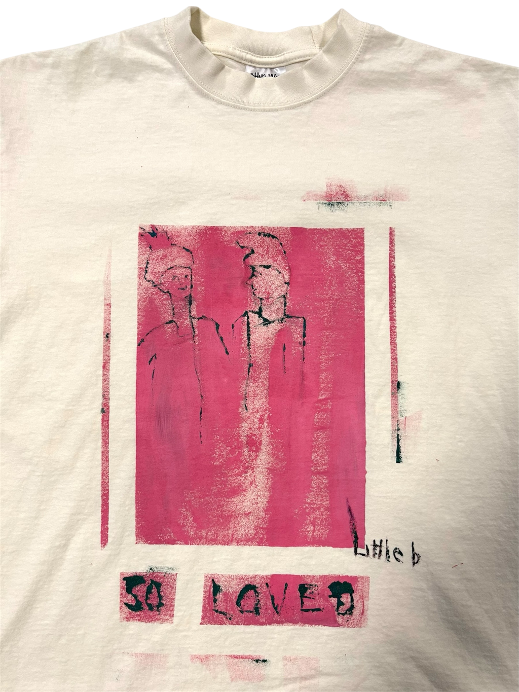Hand-Painted ‘So Loved’ Boxy Cropped Tee by Little b • Unisex • XL