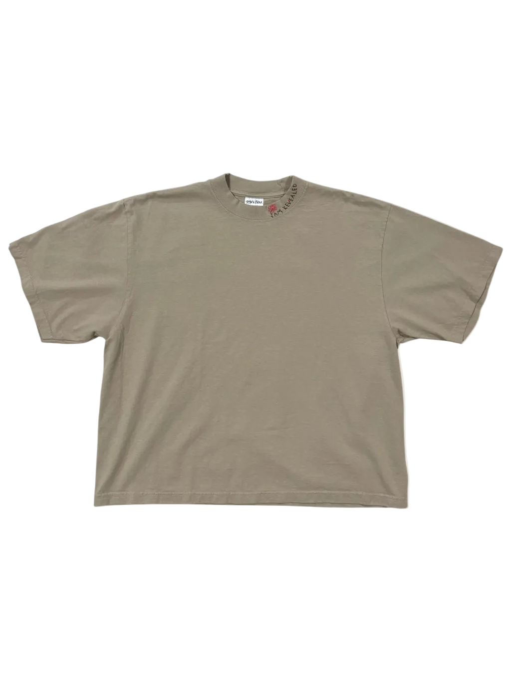 IAR Hand-Stitched Wildflower Design on Oversized Drop Shoulder Boxy Tee by JBM • Unisex • M