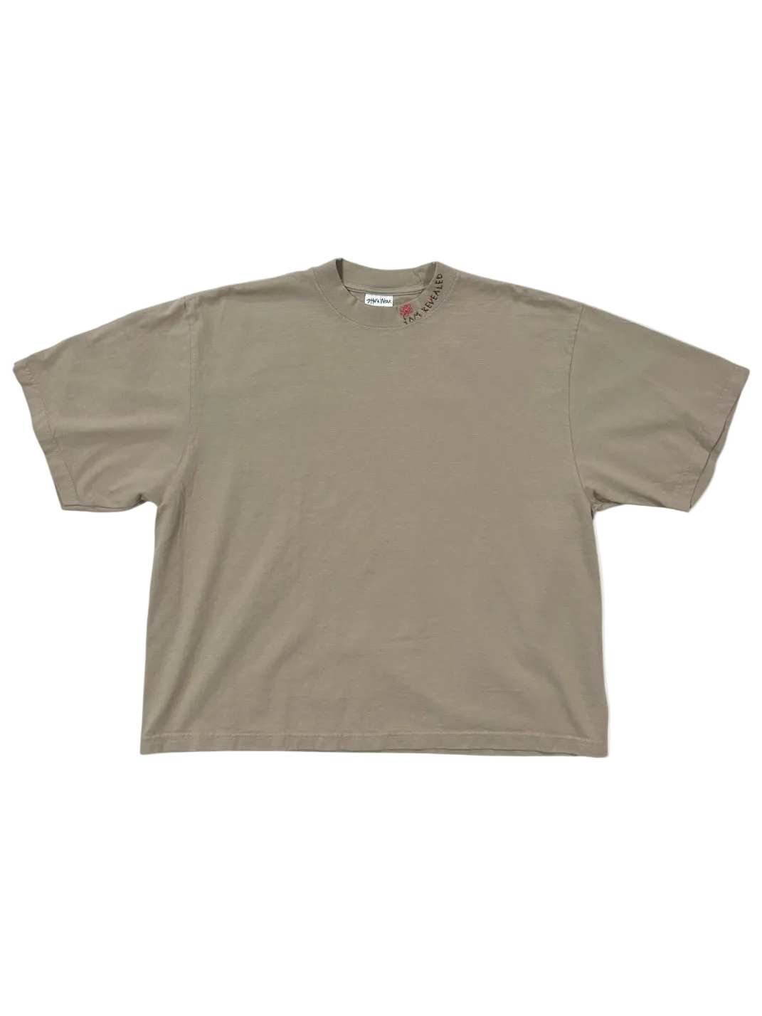 IAR Hand-Stitched Wildflower Design on Oversized Drop Shoulder Boxy Tee by JBM • Unisex • M
