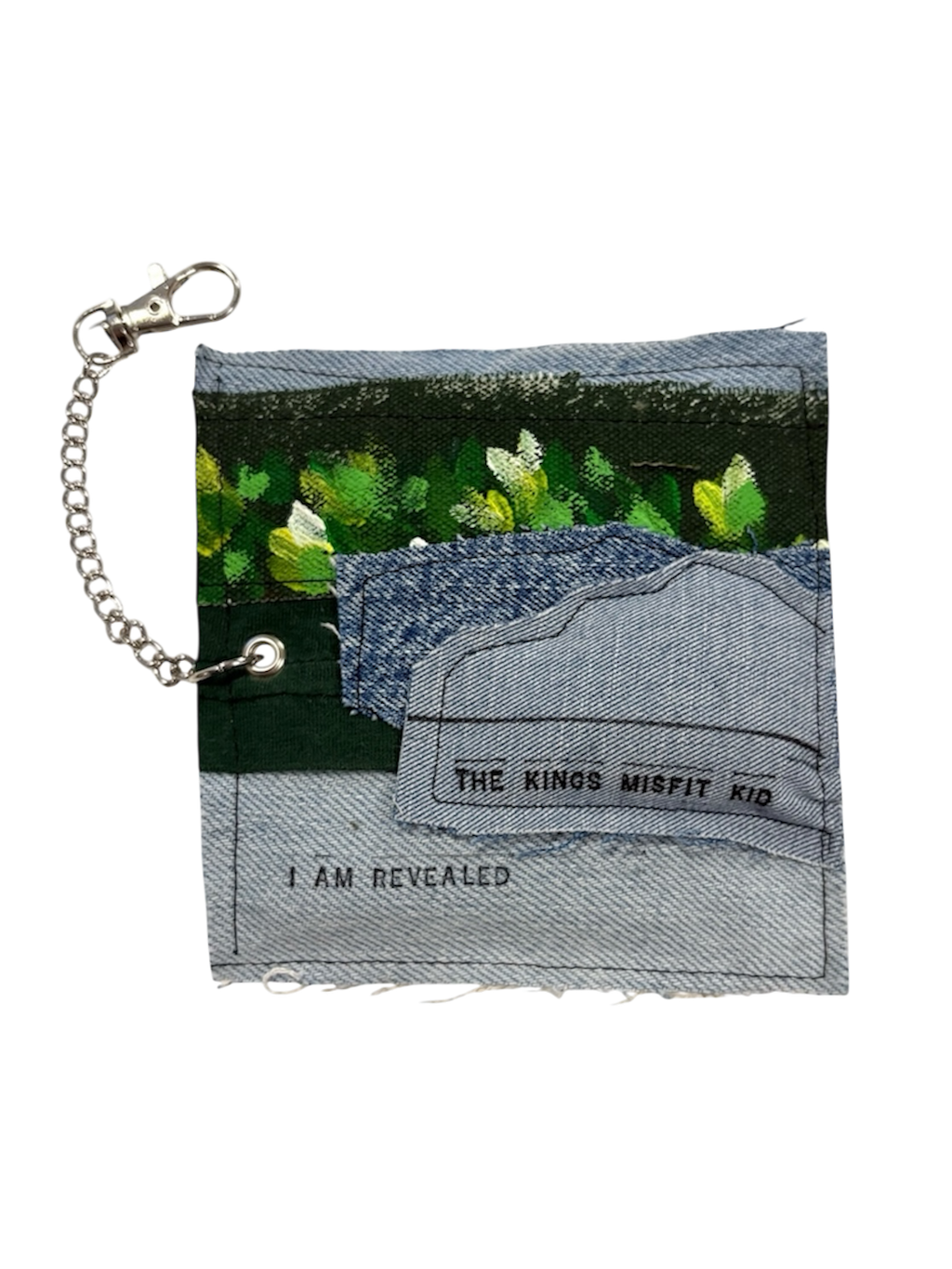 Hand-Stitched and Painted Bag and Keychain Accessory by The Kings Misfit Kid