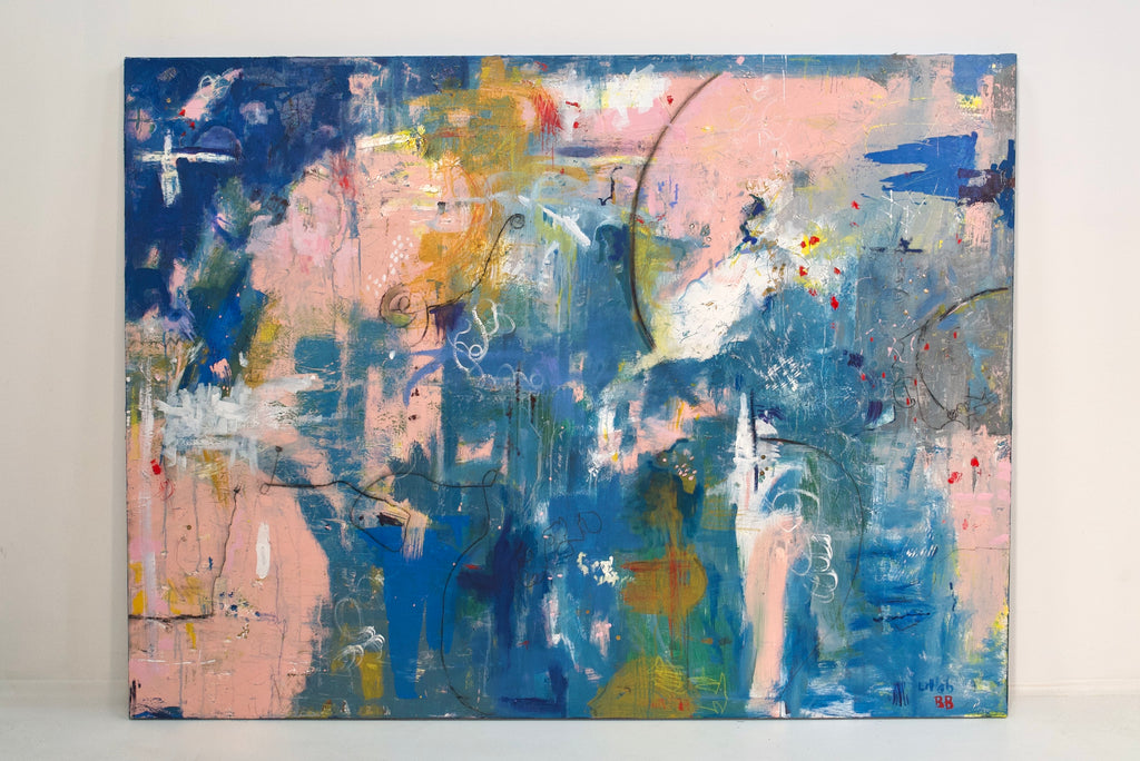 Original ‘Birth 2 Born Again’ Mixed Media Abstract by Beth Little - 72in. x 54in