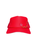 Hand-Embroidered Whimsical Wildflowers on Strap-back Trucker by JBM • Unisex