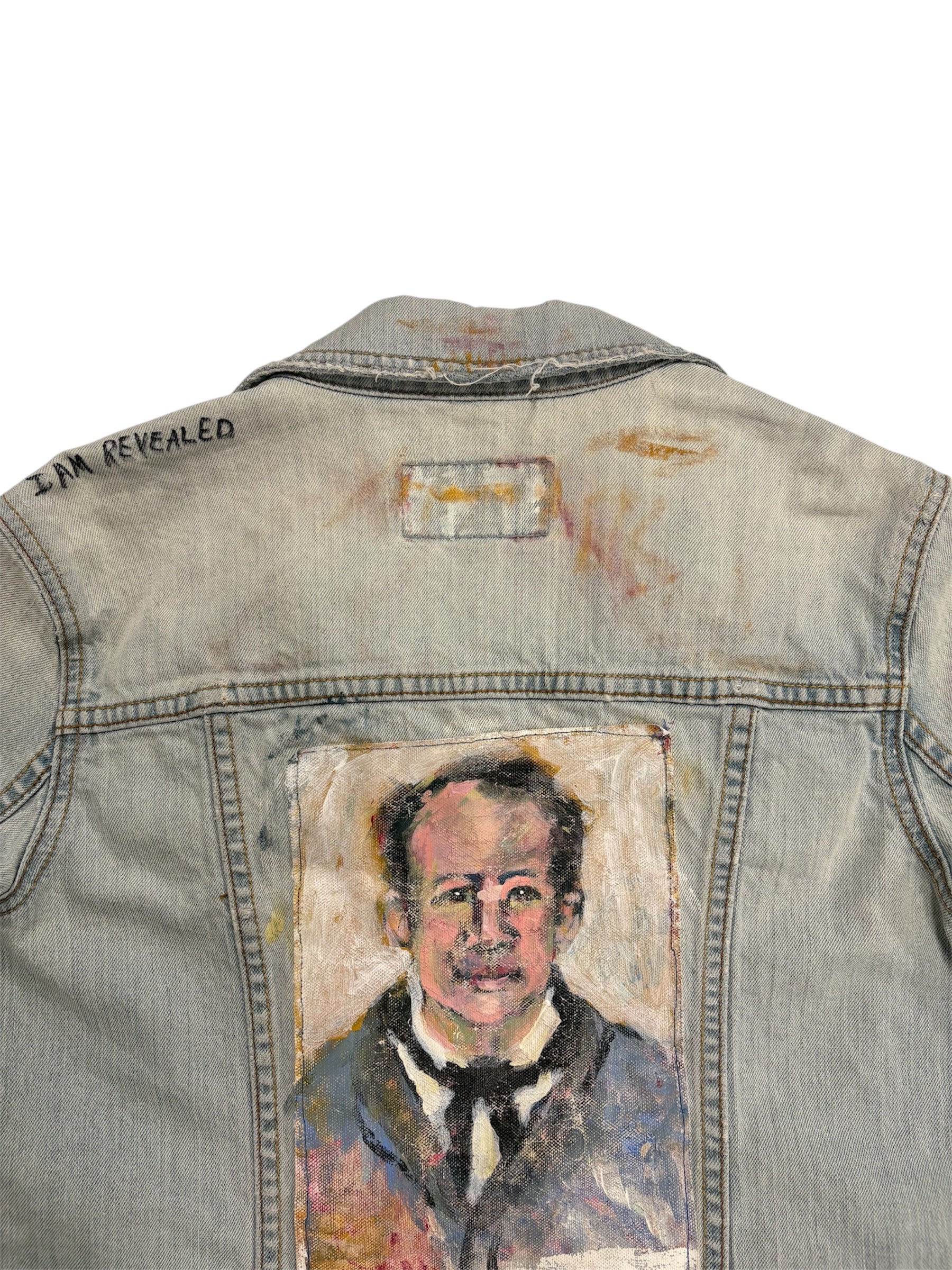 Portrait Denim Jacket by Little b (Size: WM) - I AM REVEALED