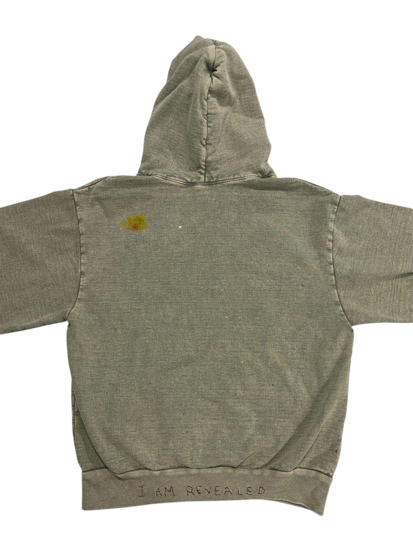 1/1 Stitched Mineral Green Hoodie by Little b (Size: S) - I AM REVEALED