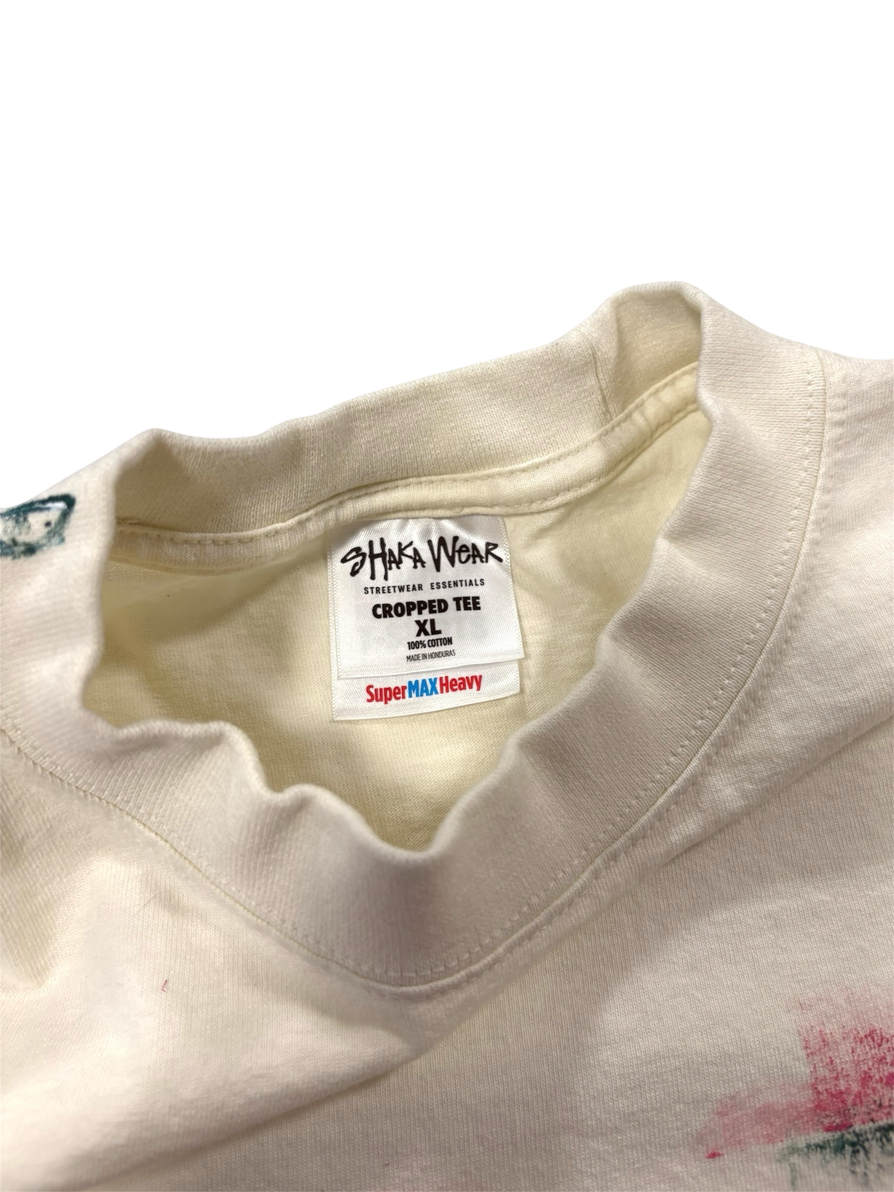 Hand-Painted ‘So Loved’ Boxy Cropped Tee by Little b • Unisex • XL