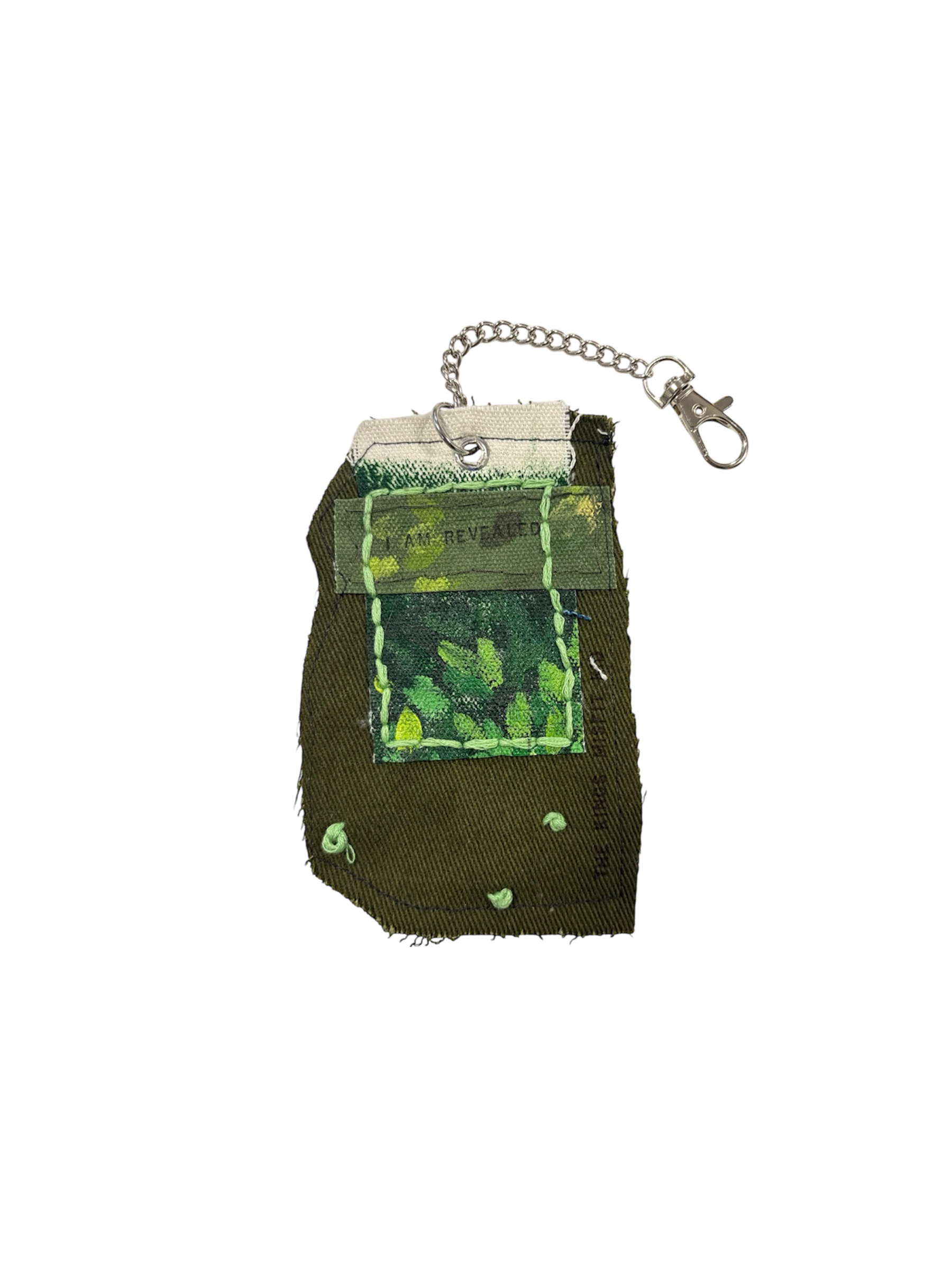 Hand-Stitched and Painted Bag and Keychain Accessory by The Kings Misfit Kid