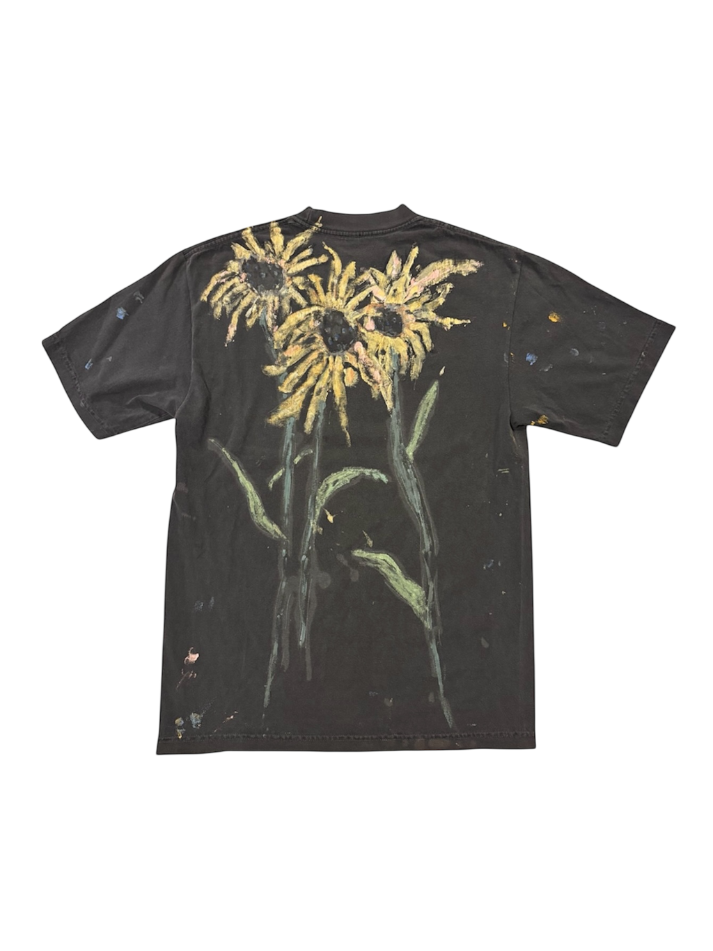 Hand-Painted Sunflower ‘Hope’ Tee by Little b • Unisex • S