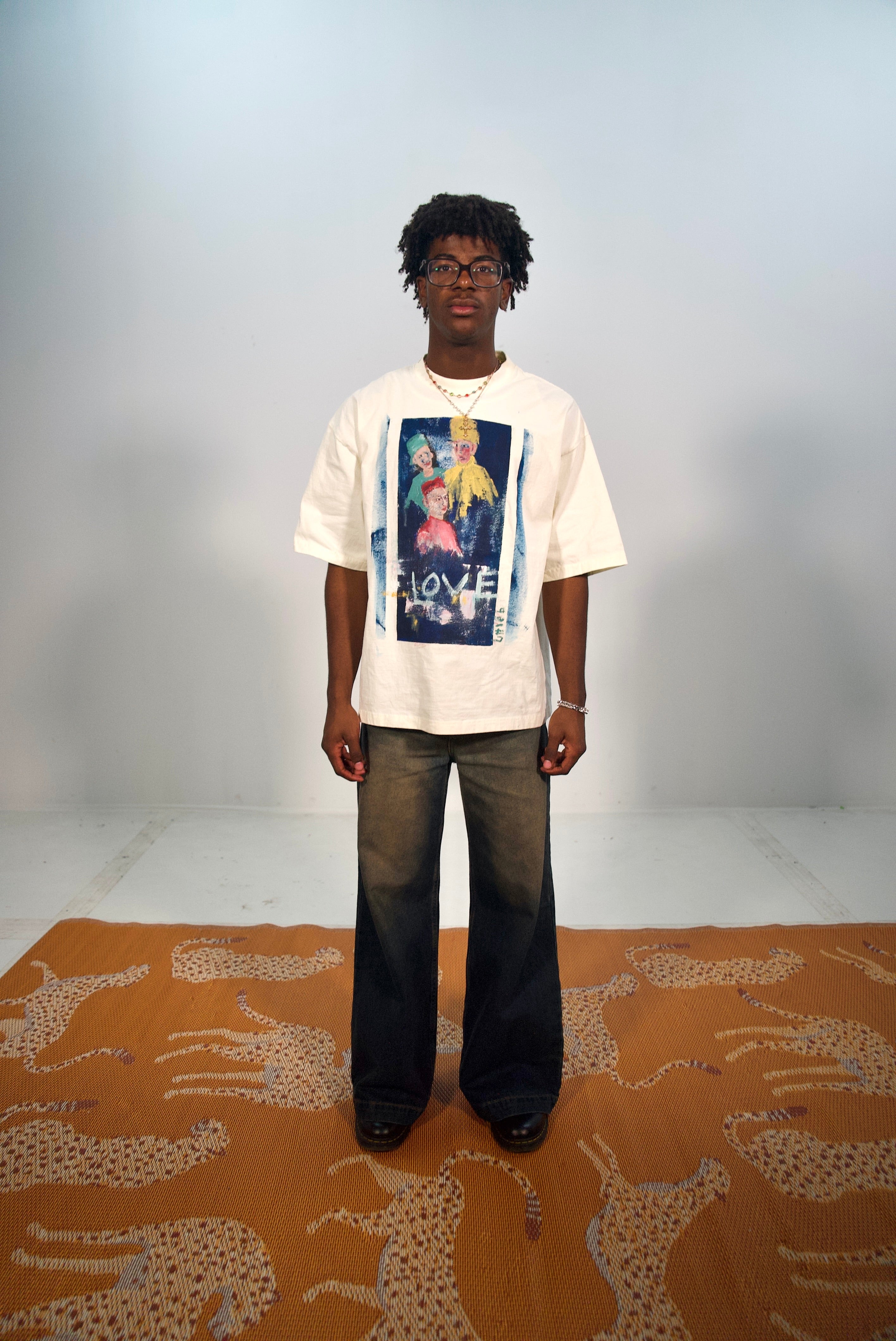 Hand-Painted ‘So Loved’ Boxy Cropped Tee by Little b • Unisex • 2XL