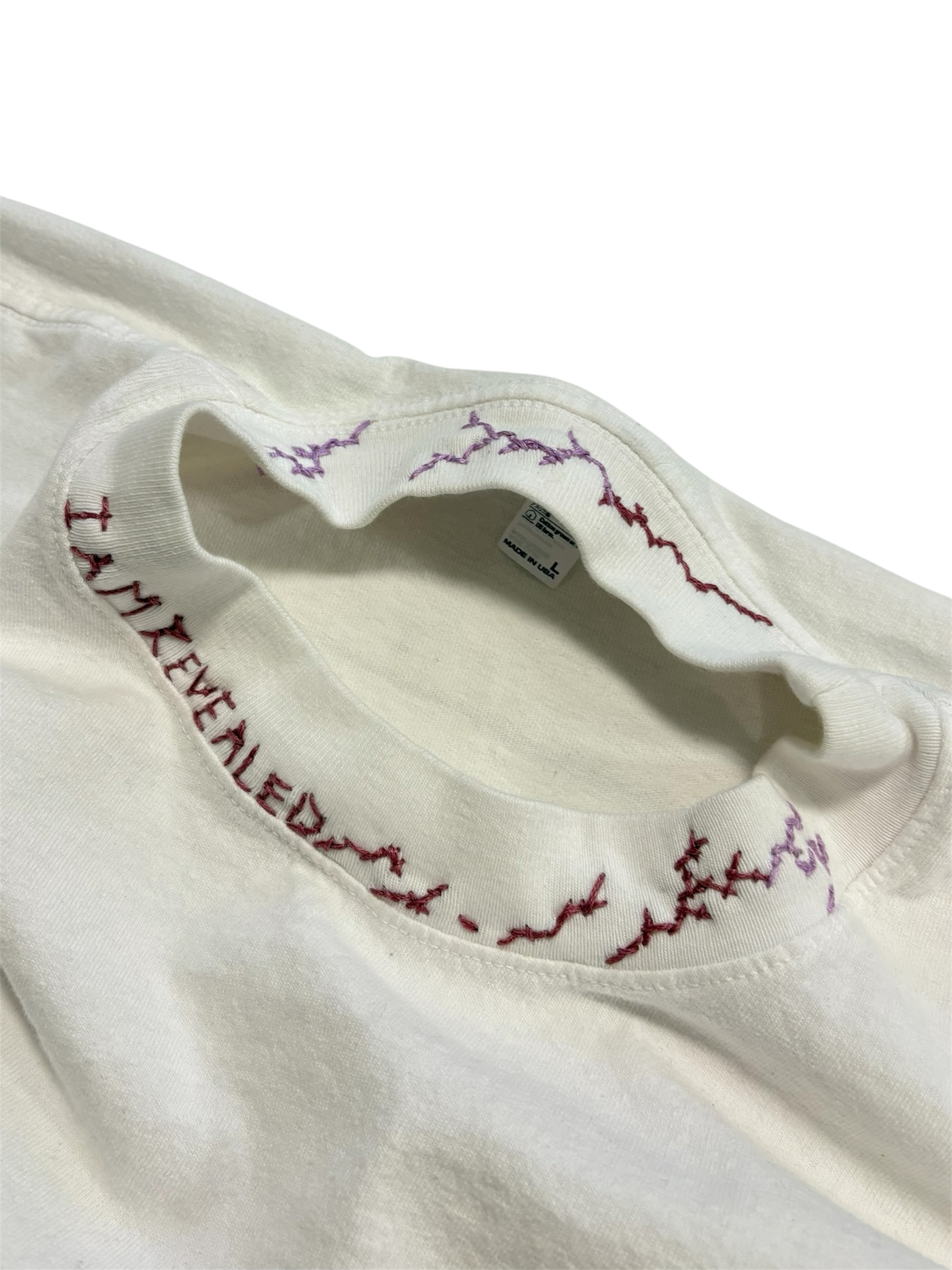 IAR Hand-Stitched Vine Design on Regular Tee by JBM • Unisex • L