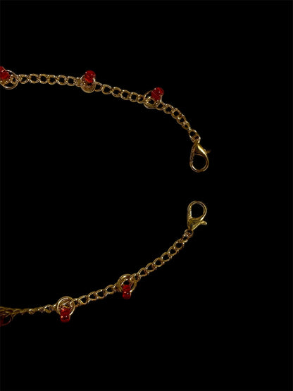 Gold & Red Hat Chain by The Kings Misfit Kid - I AM REVEALED