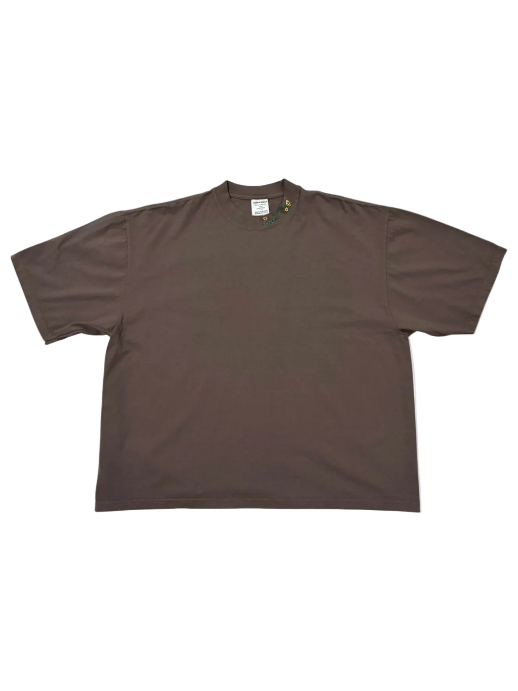 IAR Hand-Stitched Sunflower Design on Oversized Drop Shoulder Boxy Tee by JBM • Unisex • L