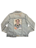 Hand-Painted and Stitched Portrait on Denim Jacket by Little b • WM