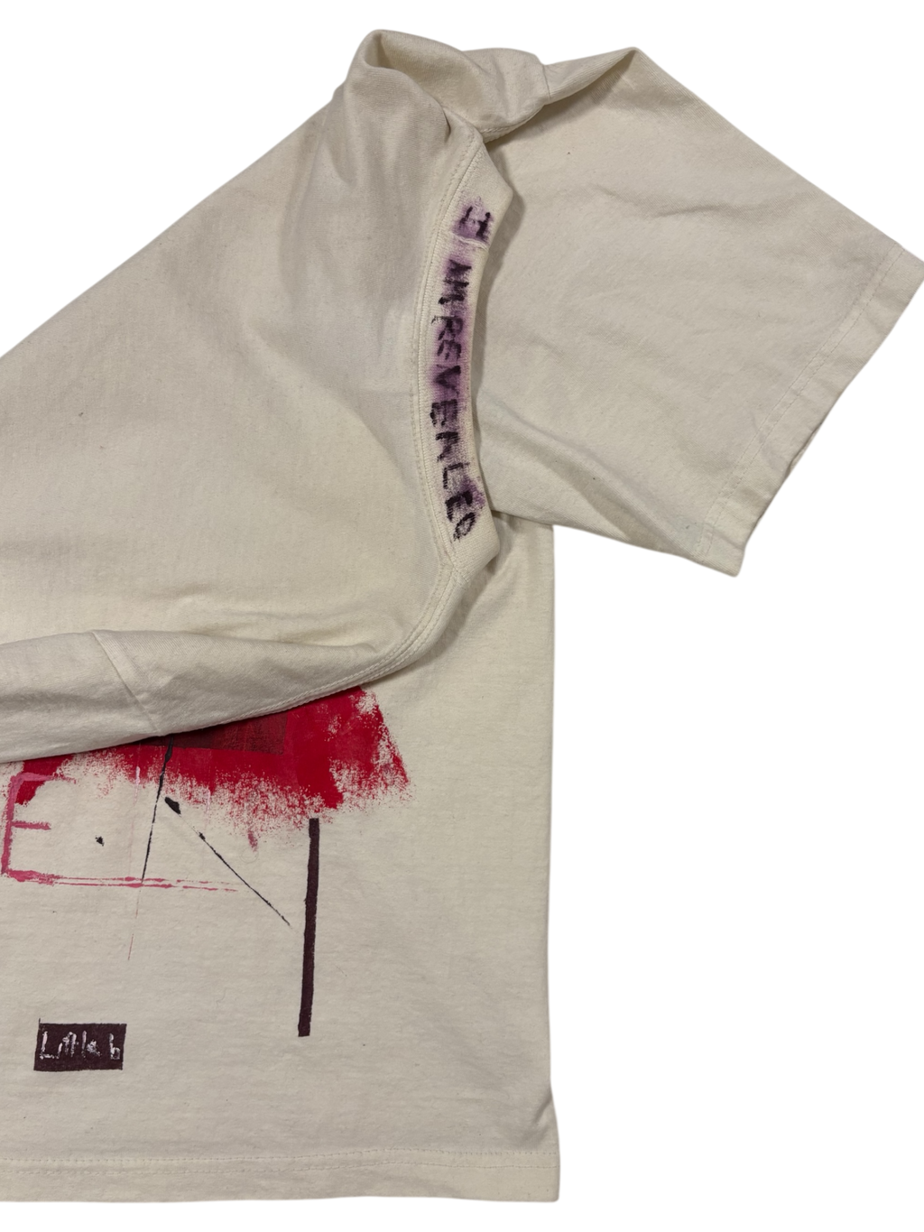 Hand-Painted ‘Love’ Boxy Cropped Tee by Little b • Unisex • L