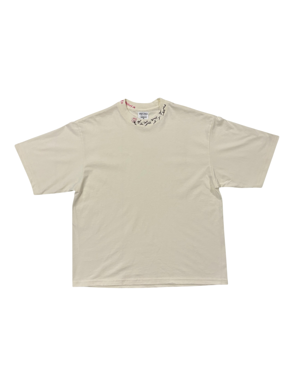 IAR Hand-Stitched Vine Design on Boxy Cropped Tee by JBM • Unisex • XL