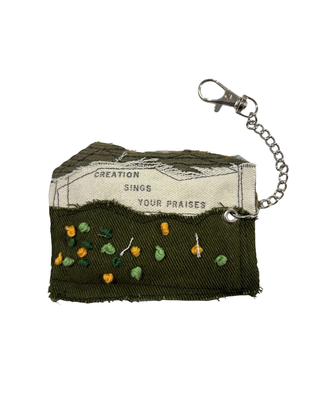 Hand-Stitched and Painted Bag and Keychain Accessory by The Kings Misfit Kid