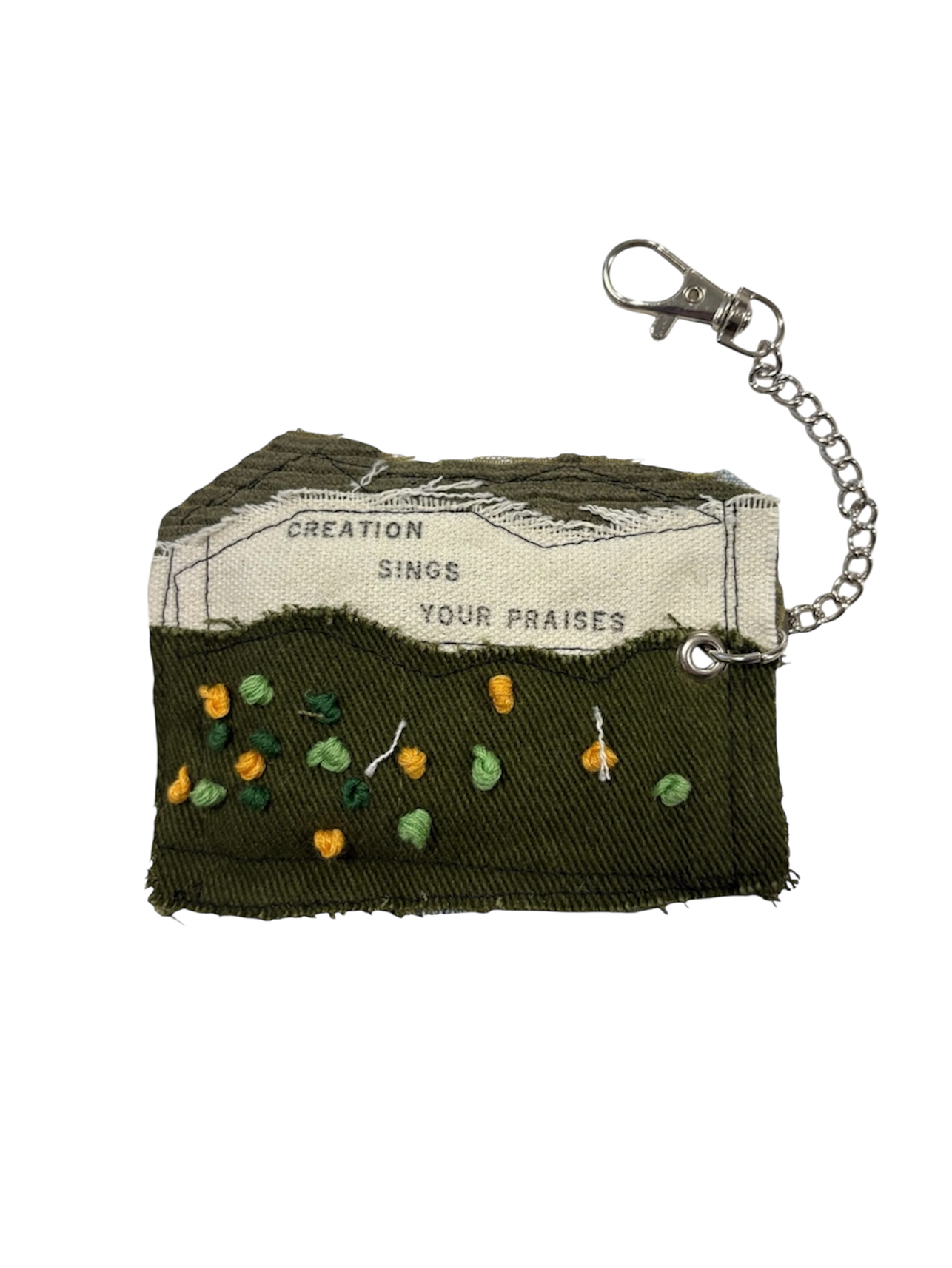 Hand-Stitched and Painted Bag and Keychain Accessory by The Kings Misfit Kid