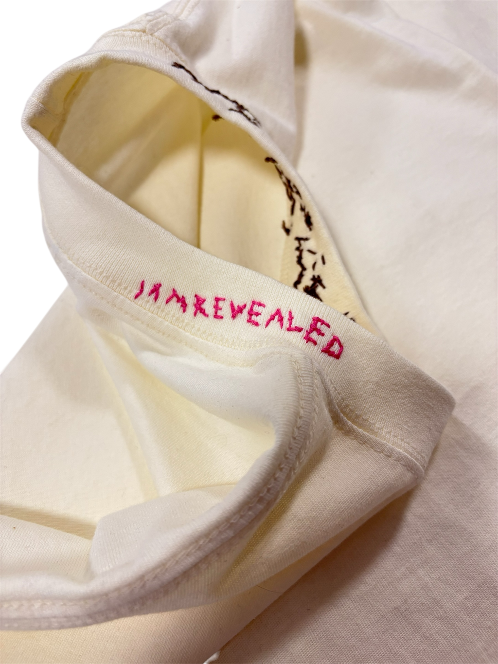 IAR Hand-Stitched Vine Design on Boxy Cropped Tee by JBM • Unisex • XL