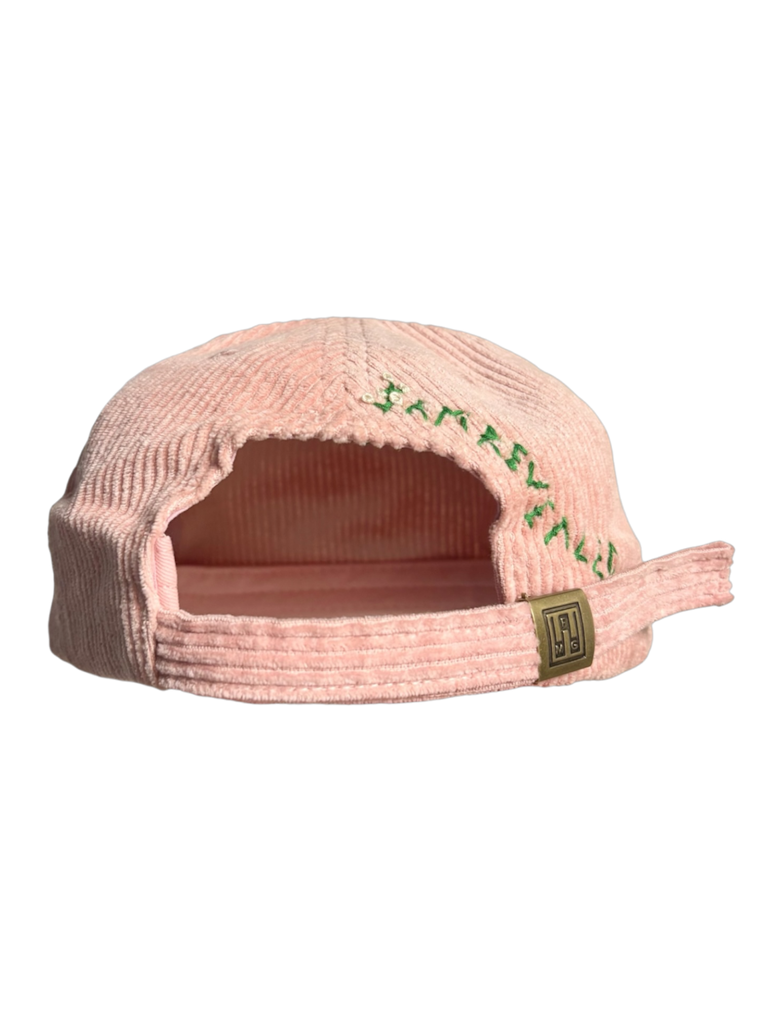 Hand-Stitched Baby’s Breath Flowers on Suede Strapback by JBM • Unisex