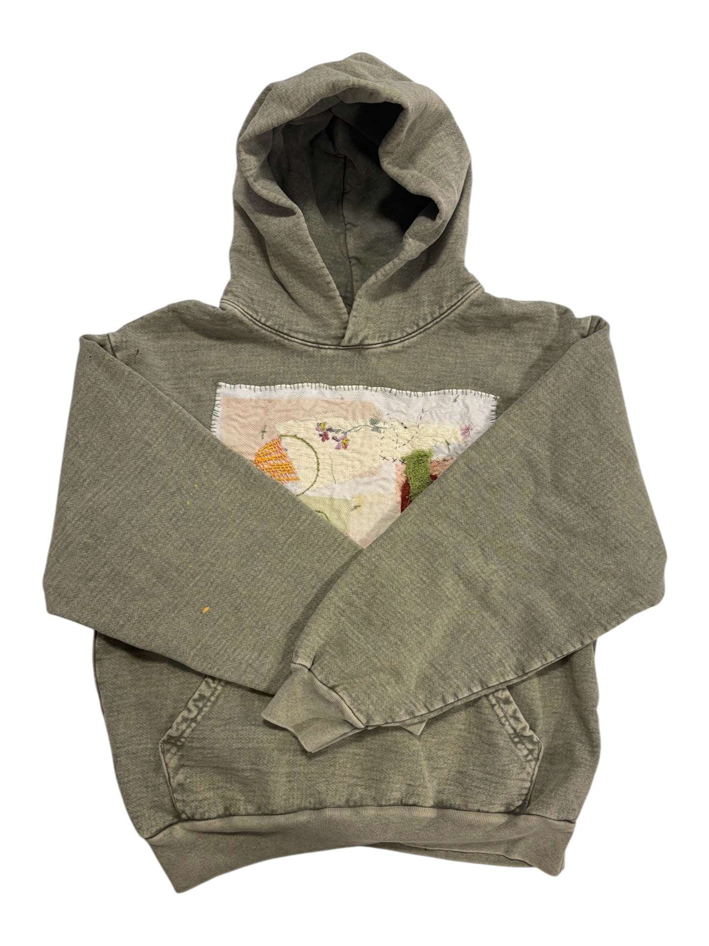 1/1 Stitched Mineral Green Hoodie by Little b (Size: S) - I AM REVEALED