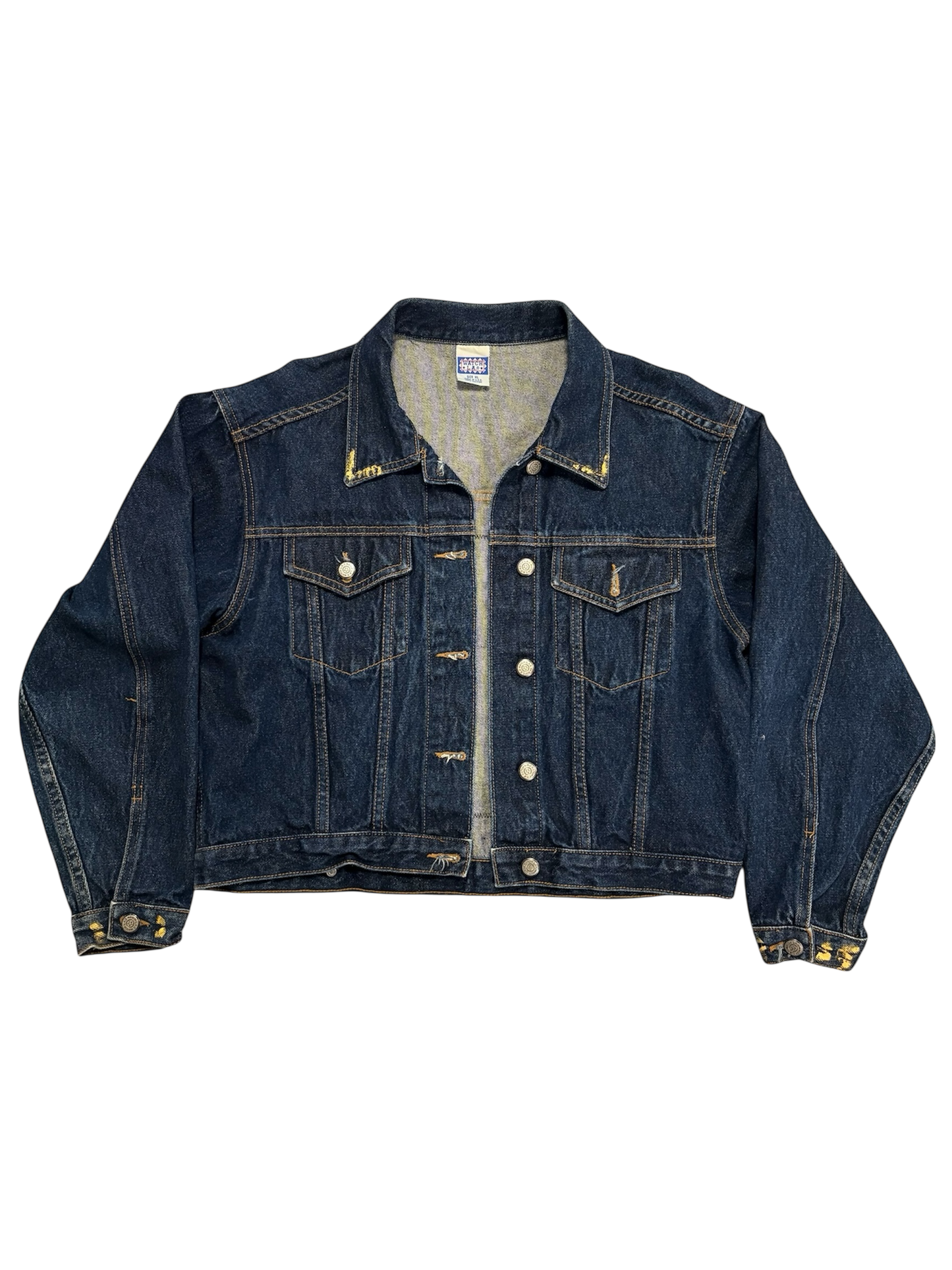 Abstract Denim Jacket by Little b (Size: Cropped M)