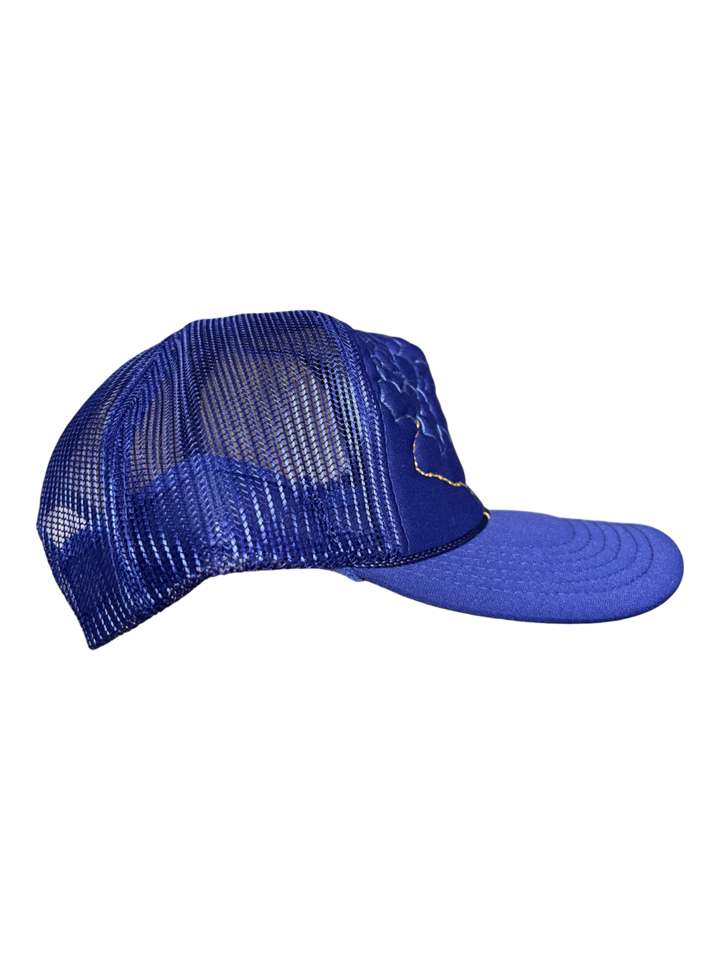 Hand-Embroidered Wildflower on Purple Strap-back Trucker by JBM • Unisex