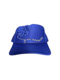 Hand-Embroidered Wildflower on Purple Strap-back Trucker by JBM • Unisex