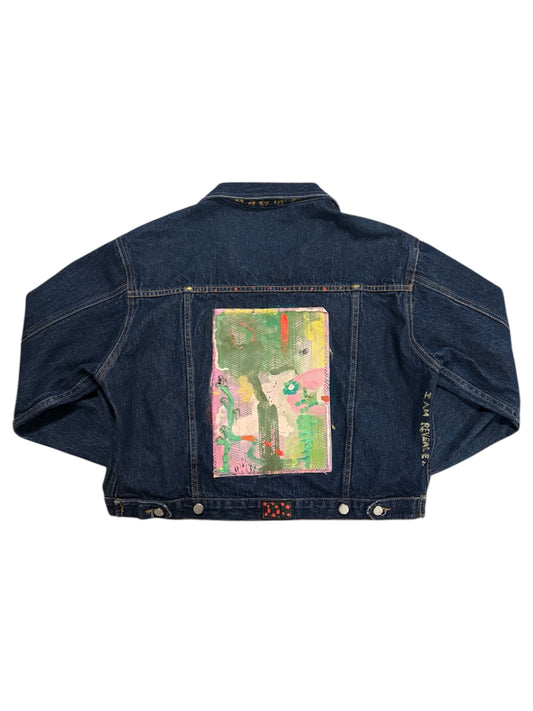 Abstract Denim Jacket by Little b (Size: Cropped M) - I AM REVEALED