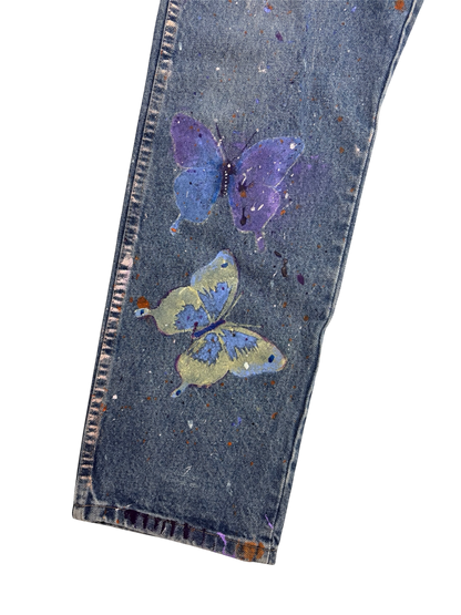 Bird & Butterfly Denim Jean by Little b (Size: 33)