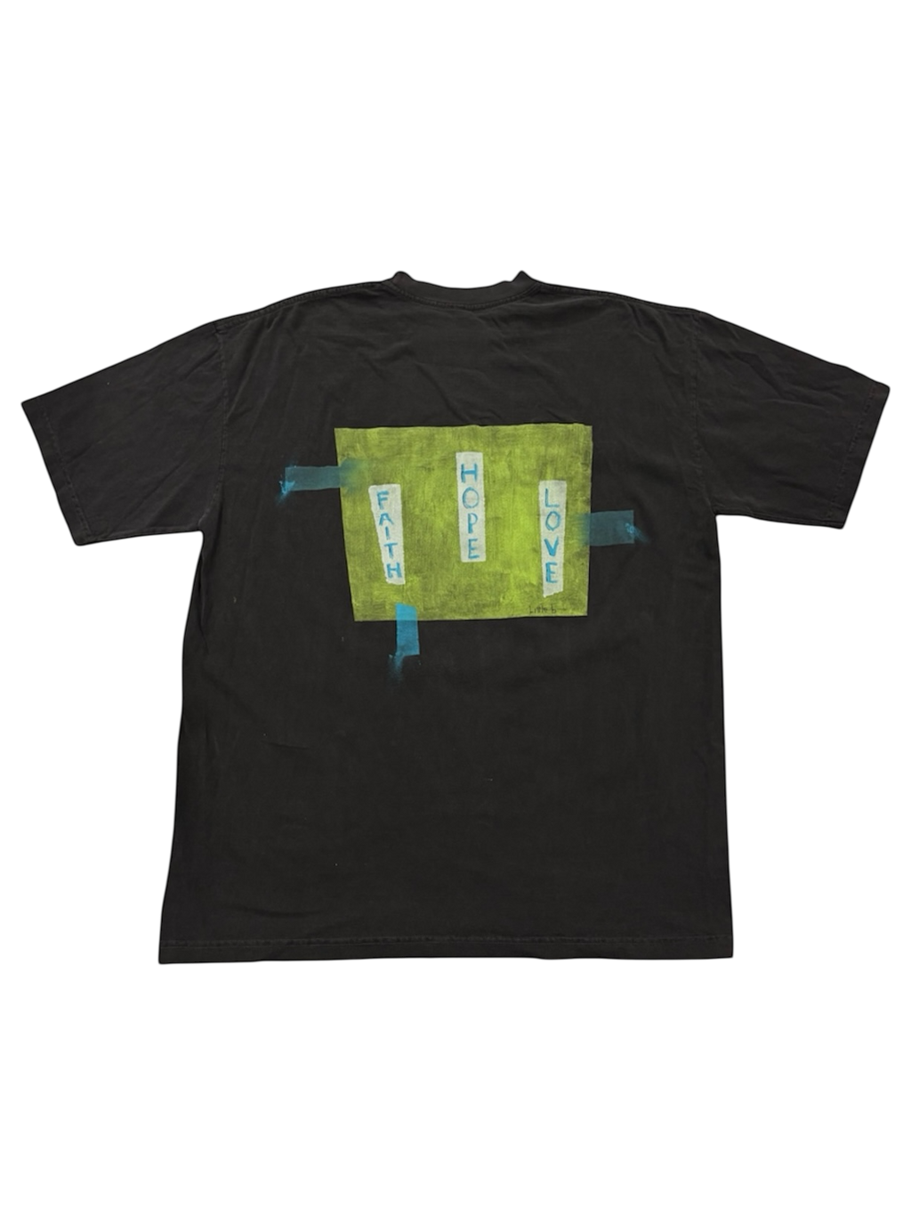 Hand-Painted and Printed Faith, Hope, and Love ‘Hope’ Tee by Little b • Unisex • XL