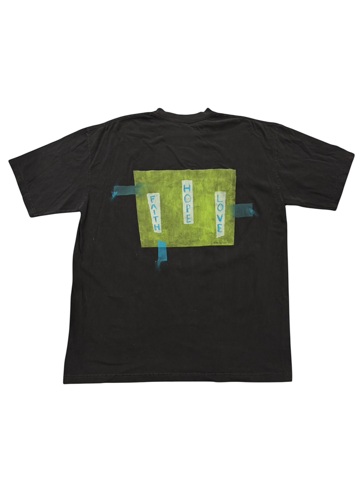 Hand-Painted and Printed Faith, Hope, and Love ‘Hope’ Tee by Little b • Unisex • XL