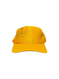 Hand-Embroidered Mixed-Media Abstract Cross on a Yellow Strap-back Trucker by Beth Little • Unisex