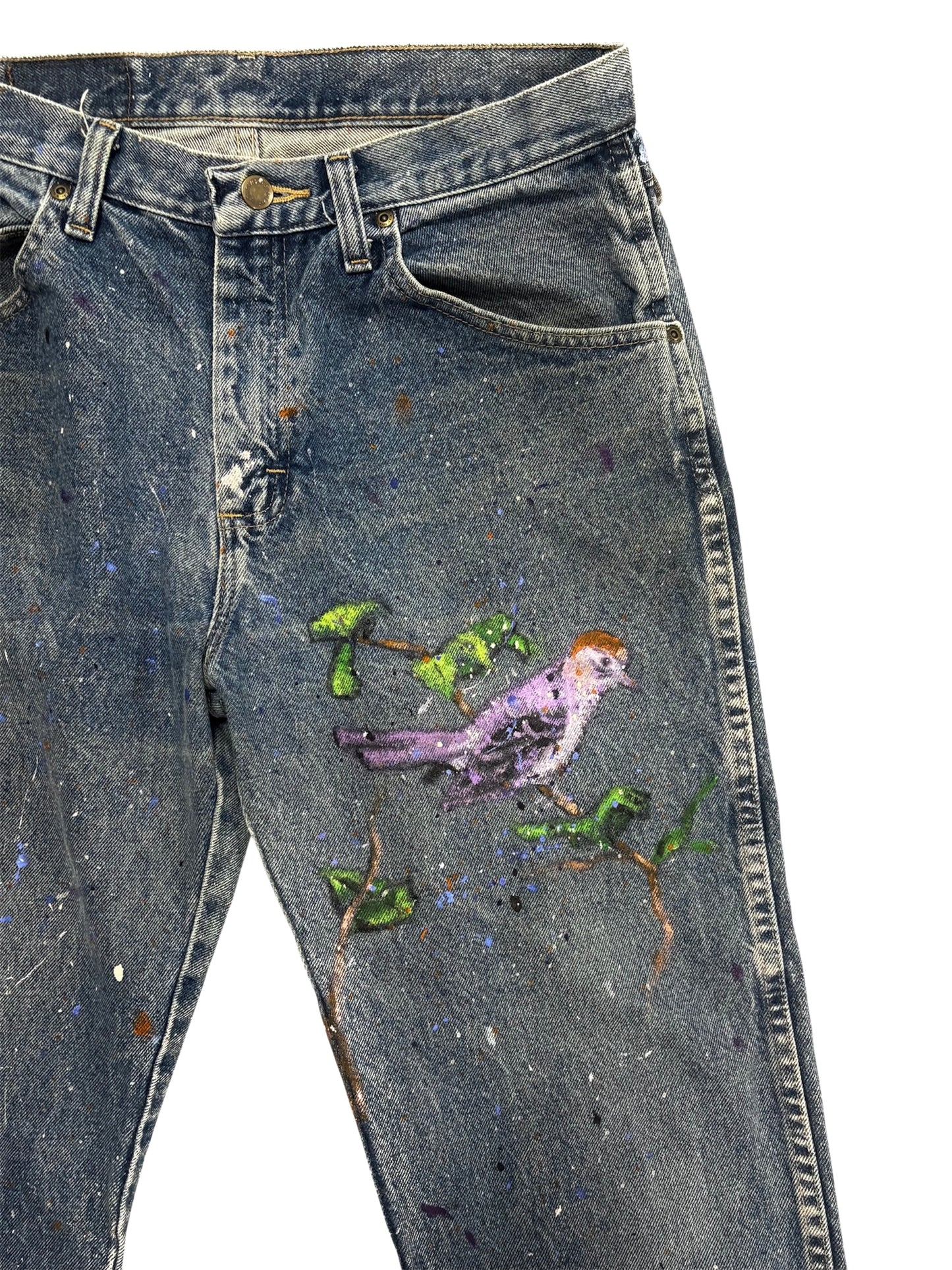 Bird & Butterfly Denim Jeans by Little b (Size: 33) - I AM REVEALED