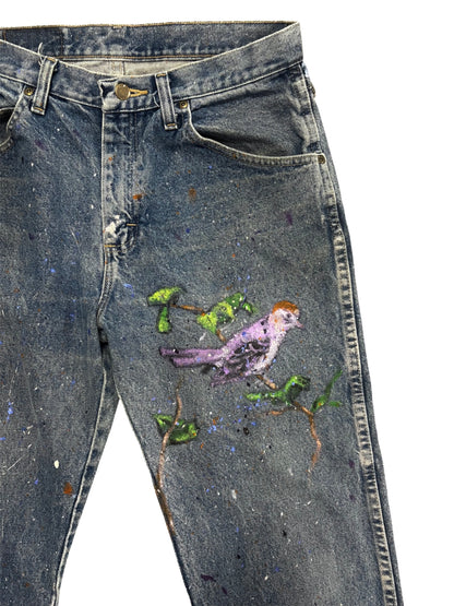 Bird & Butterfly Denim Jeans by Little b (Size: 33) - I AM REVEALED