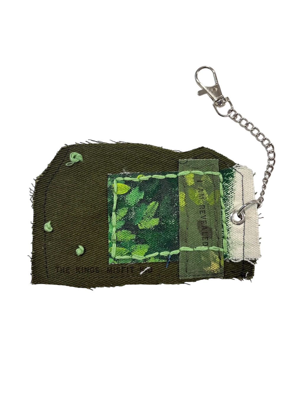 Hand-Stitched and Painted Bag and Keychain Accessory by The Kings Misfit Kid
