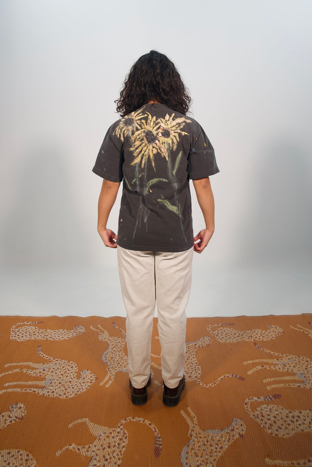 Hand-Painted Sunflower ‘Hope’ Tee by Little b • Unisex • S