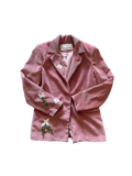 Stitched Flower Design on Pink Jacket by The Kings Misfit Kid • Women’s • M