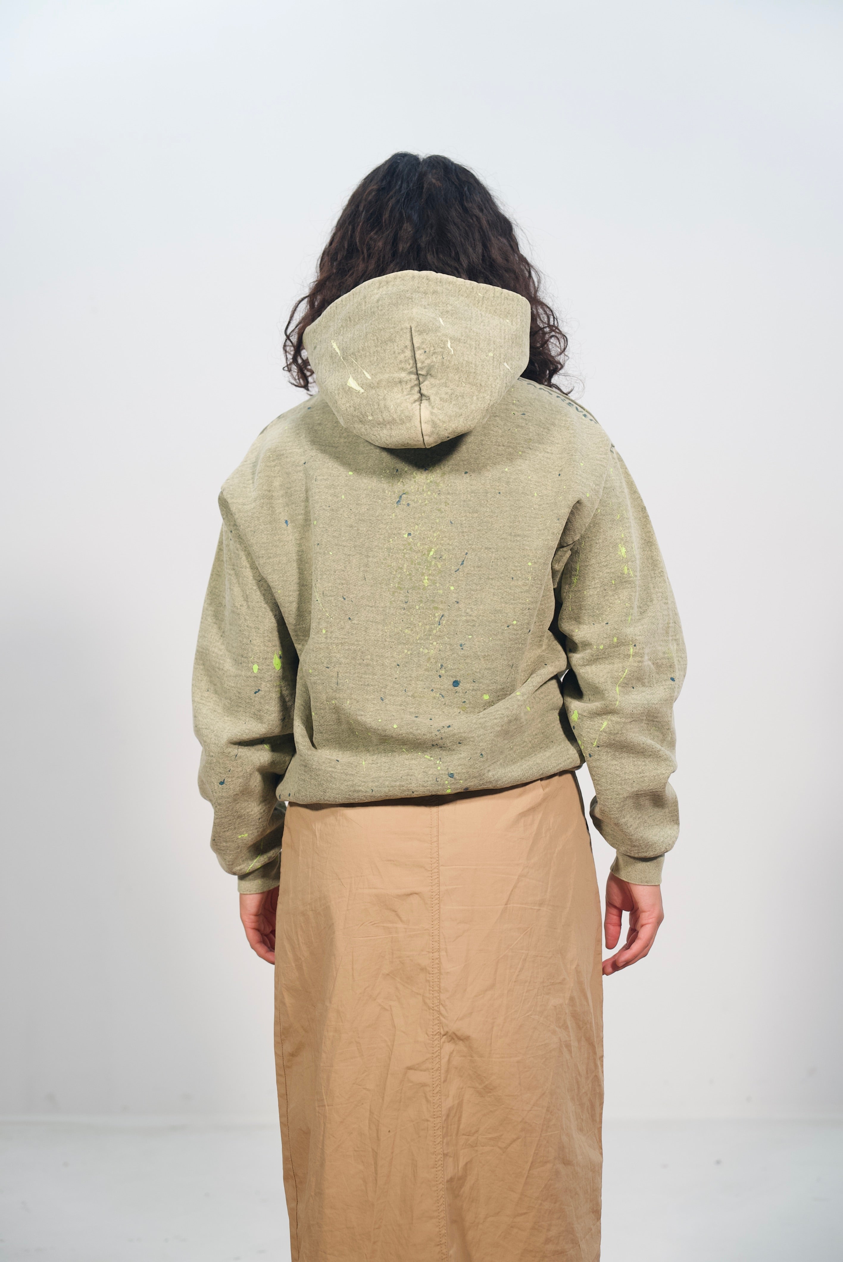 Hand-Painted and Splattered Butterfly Design on Heavy-Weight Hoodie by Little b • Unisex • S