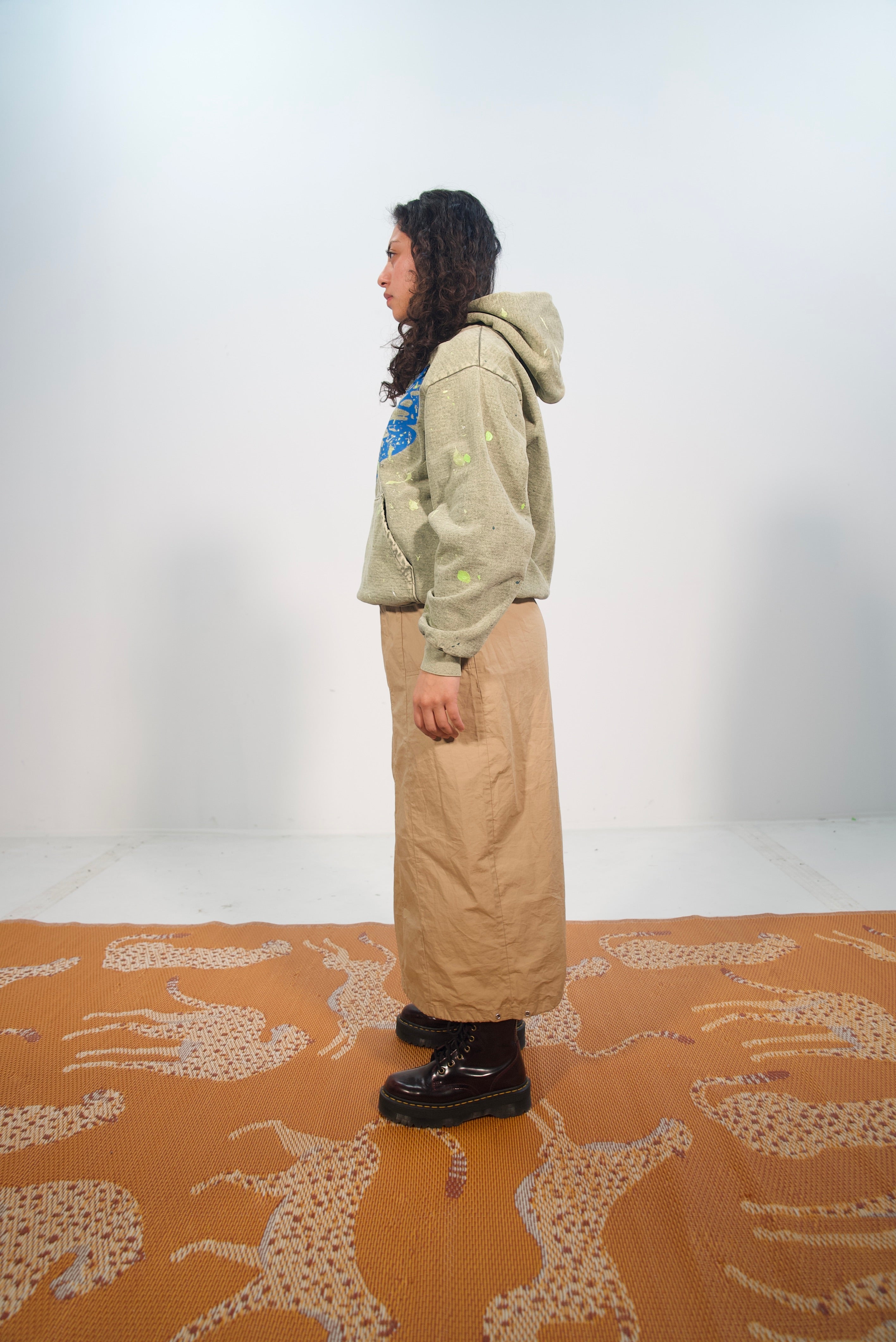 Hand-Painted and Splattered Butterfly Design on Heavy-Weight Hoodie by Little b • Unisex • S